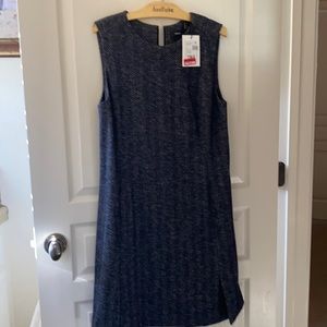 Theory navy/multi chevron knit lined jumper